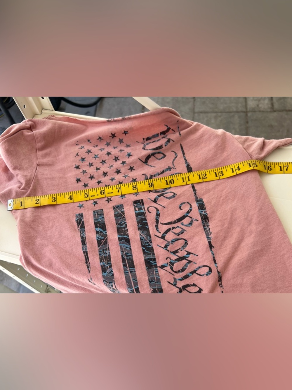 Howitzer We The People Pink Women's Graphic Tee Distressed Patriot Small - Picture 9 of 9